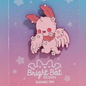Bright Bat Sakura Mothman Enamel Pin